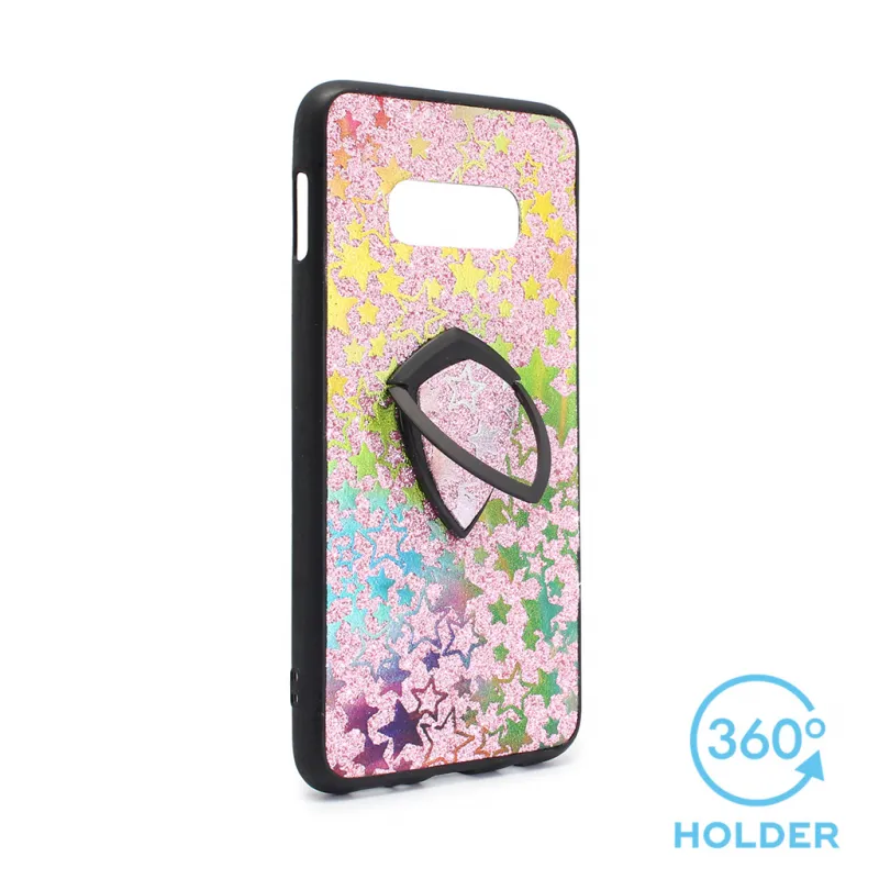 Maska Colorful Star za Samsung G970 S10e + holder pink