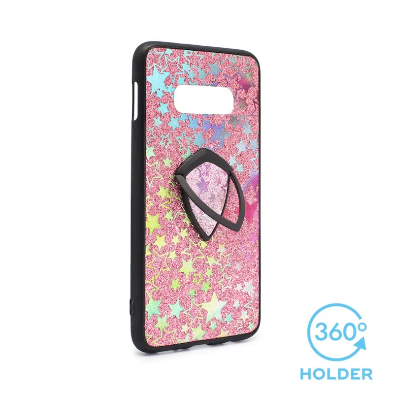 Maska Colorful Star za Samsung G970 S10e + holder pink