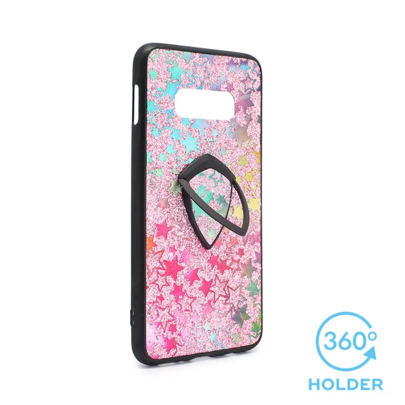 Maska Colorful Star za Samsung G970 S10e + holder pink