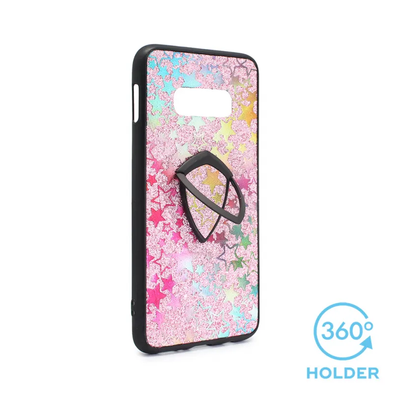 Maska Colorful Star za Samsung G970 S10e + holder pink
