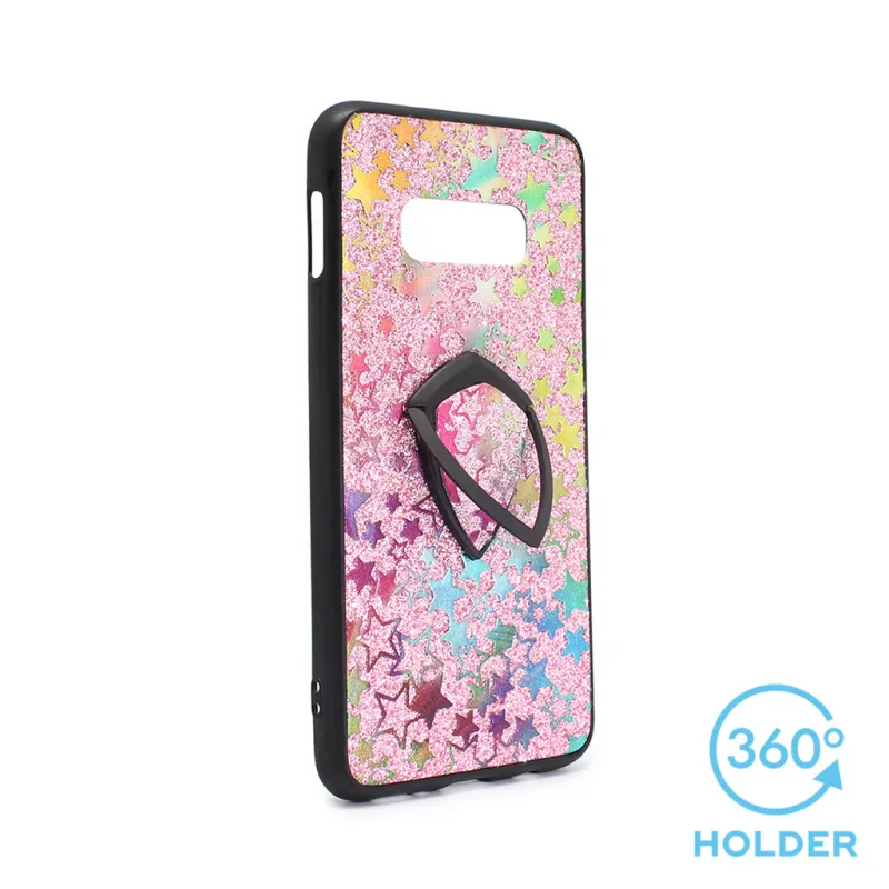 Maska Colorful Star za Samsung G970 S10e + holder pink