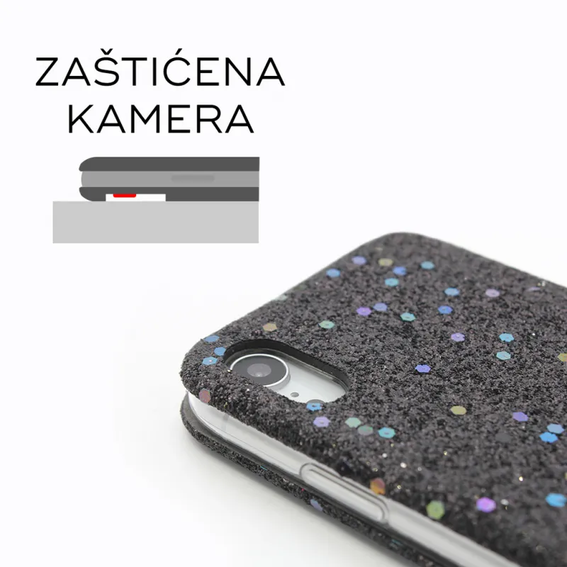 Maska Flip Diamond za iPhone XS Max crna