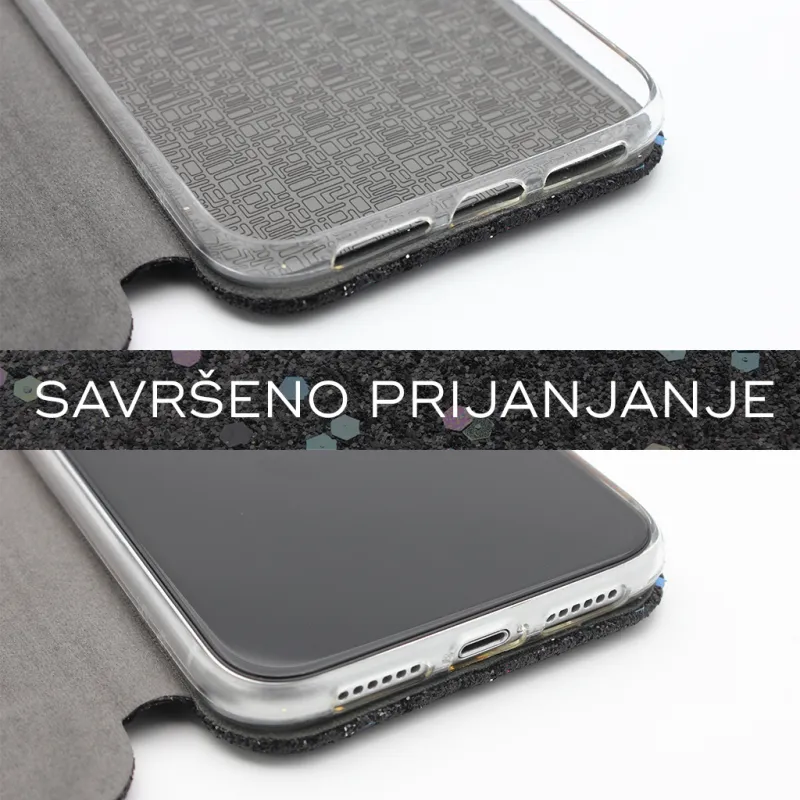 Maska Flip Diamond za iPhone XS Max crna