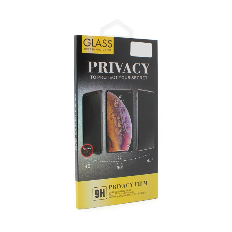 Zastitno staklo Privacy 2.5D full glue za iPhone XR crni
