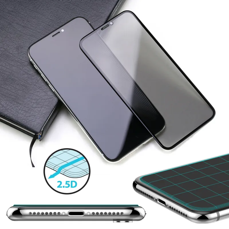 Zastitno Staklo Zastitno staklo Privacy 2.5D full glue za iPhone XS Max crni