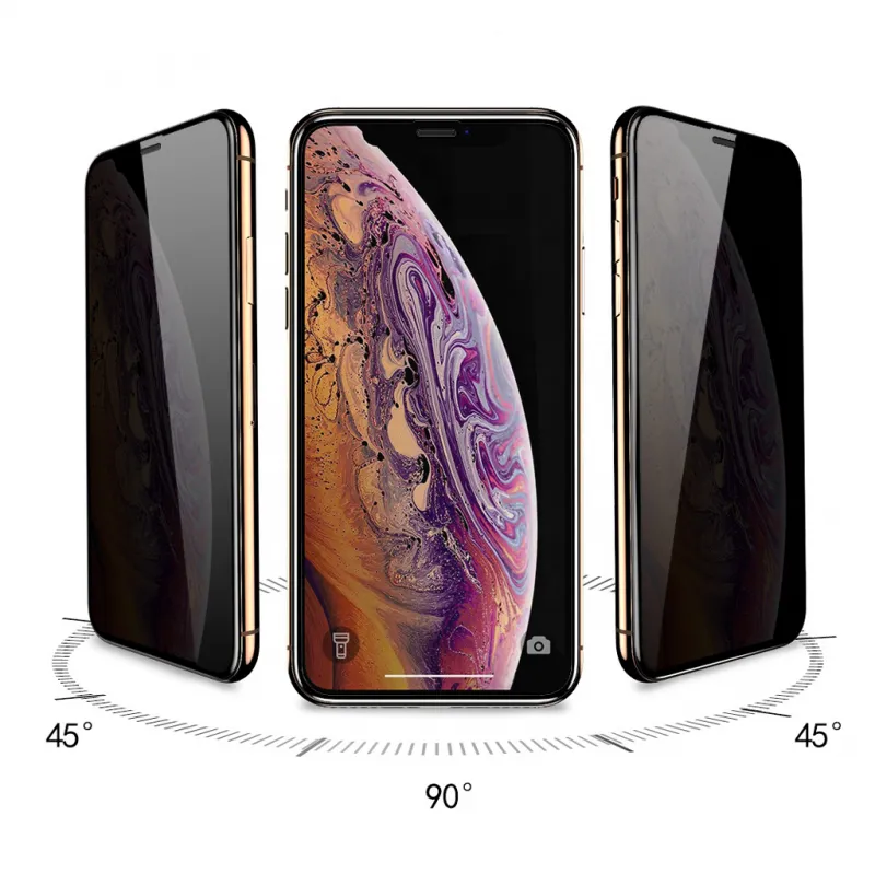 Zastitno Staklo Zastitno staklo Privacy 2.5D full glue za iPhone XS Max crni