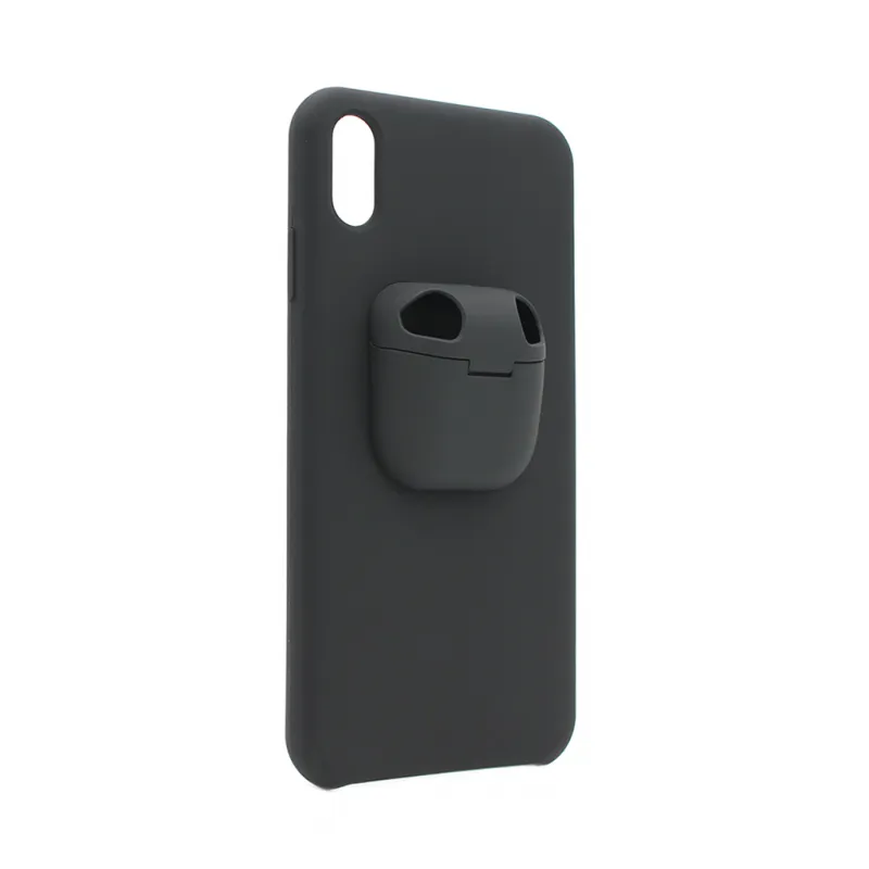 Maska 2in1 airpods za iPhone XS Max crna