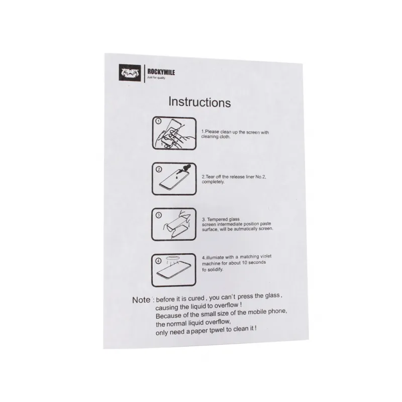 Zastitno Staklo Zastitno staklo Rockymile UV Matte Full Glue + Lampa za Samsung N970F Galaxy Note 10