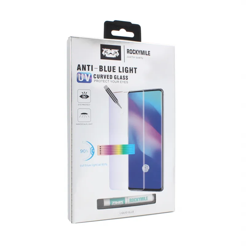 Zastitno staklo Rockymile UV Anti Blue Full Glue + Lampa za Samsung N970F Galaxy Note 10