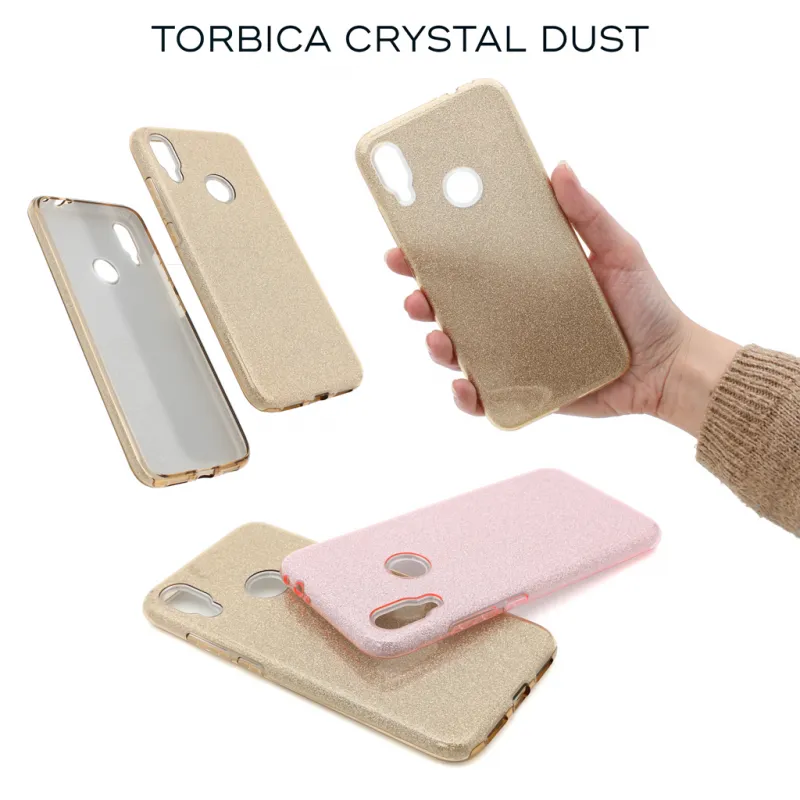 Maska Crystal Dust za Huawei P40 Lite E zlatna