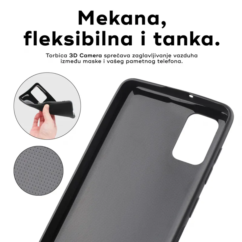 Maska 3D Camera za Huawei P40 Lite/Nova 6 SE crna