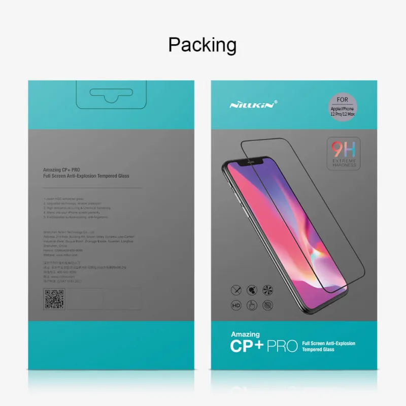 Zastitno staklo Zastitno staklo Nillkin CP+ Pro za iPhone 12/12 Pro 6.1 crni