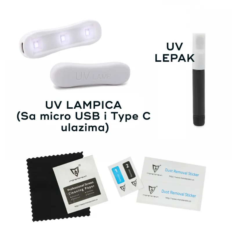 Zastitno staklo Zastitno staklo Monsterskin UV Glue 5D za Samsung G998B Galaxy S21 Ultra transparent