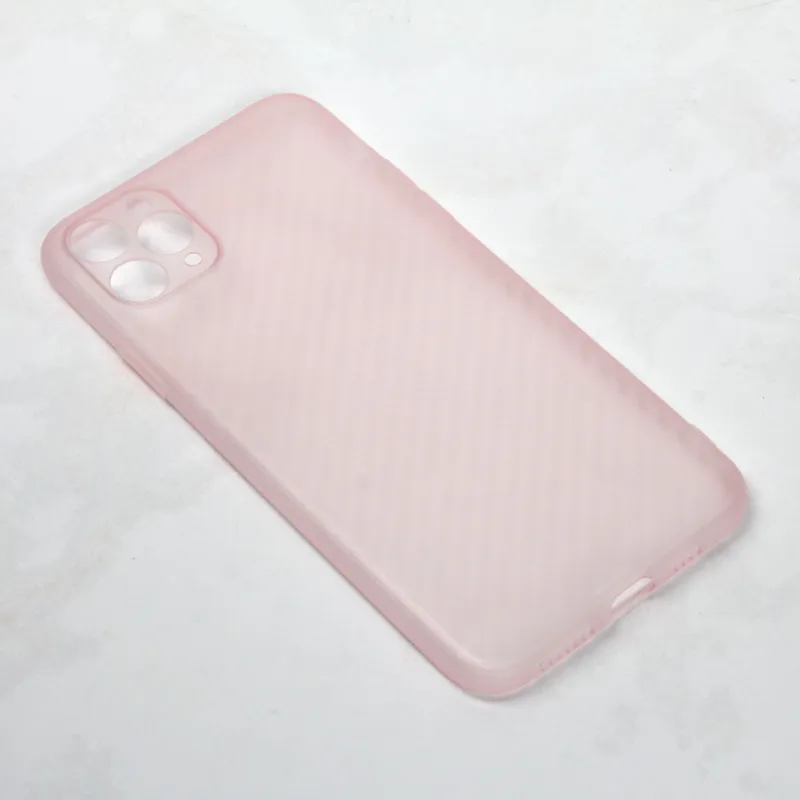 Maska Carbon fiber za iPhone 11 Pro Max 6.5 roze