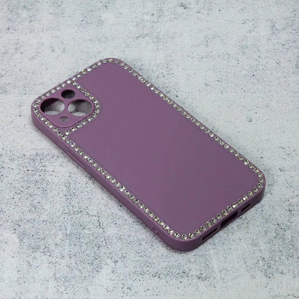Maska Frame Cirkon za iPhone 13 6.1 ljubicasta
