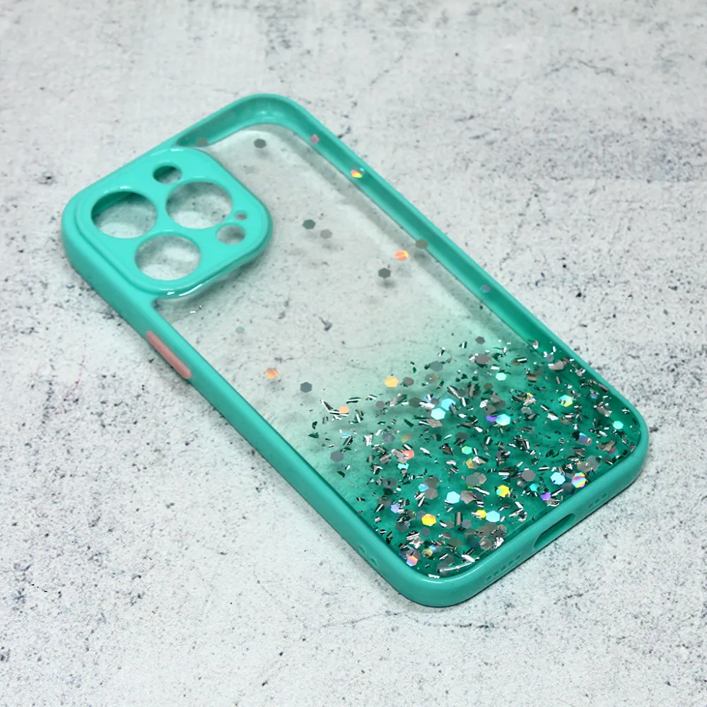 Maska Frame Glitter za iPhone 13 Pro 6.1 mint