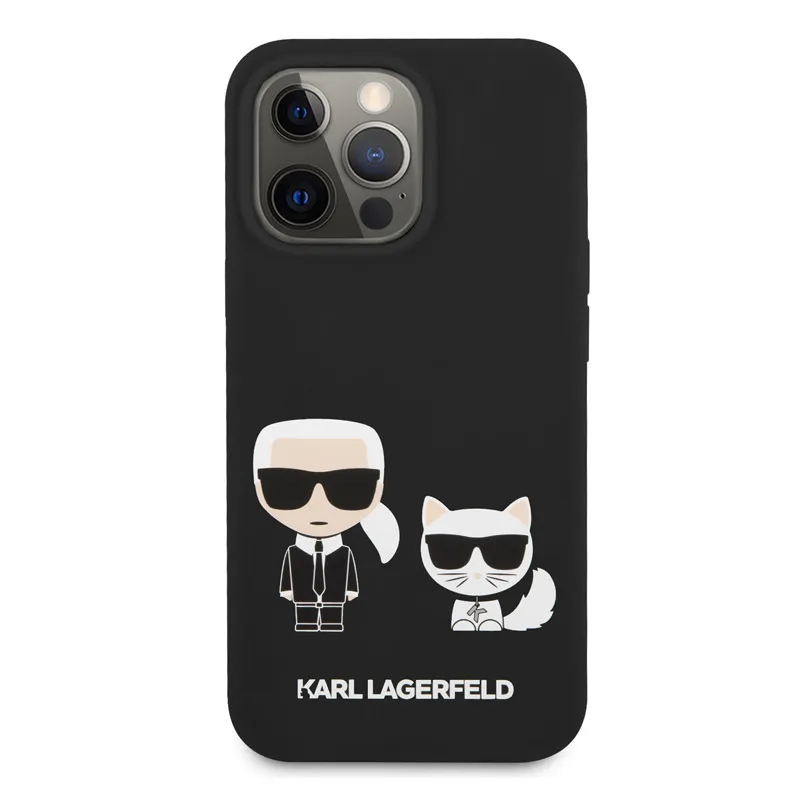 Maska Karl Lagerfeld & Choupette za iPhone 13 Pro 6.1 crna (KLHCP13LSSKCK)