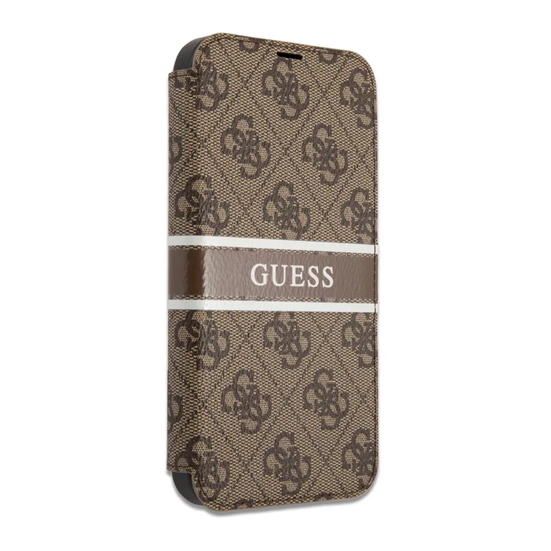 Maska na preklop Guess Bk Pu 4G Stripe za iPhone 13 6.1 braon (GUBKP13M4GDBR)