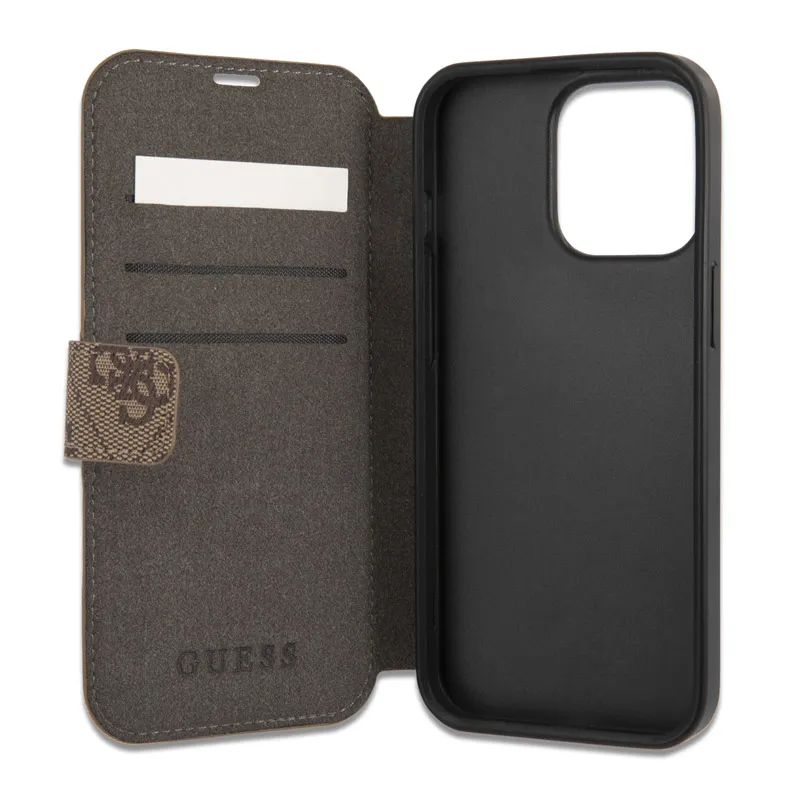 Maska na preklop Guess Bk Pu 4G Stripe za iPhone 13 6.1 braon (GUBKP13M4GDBR)