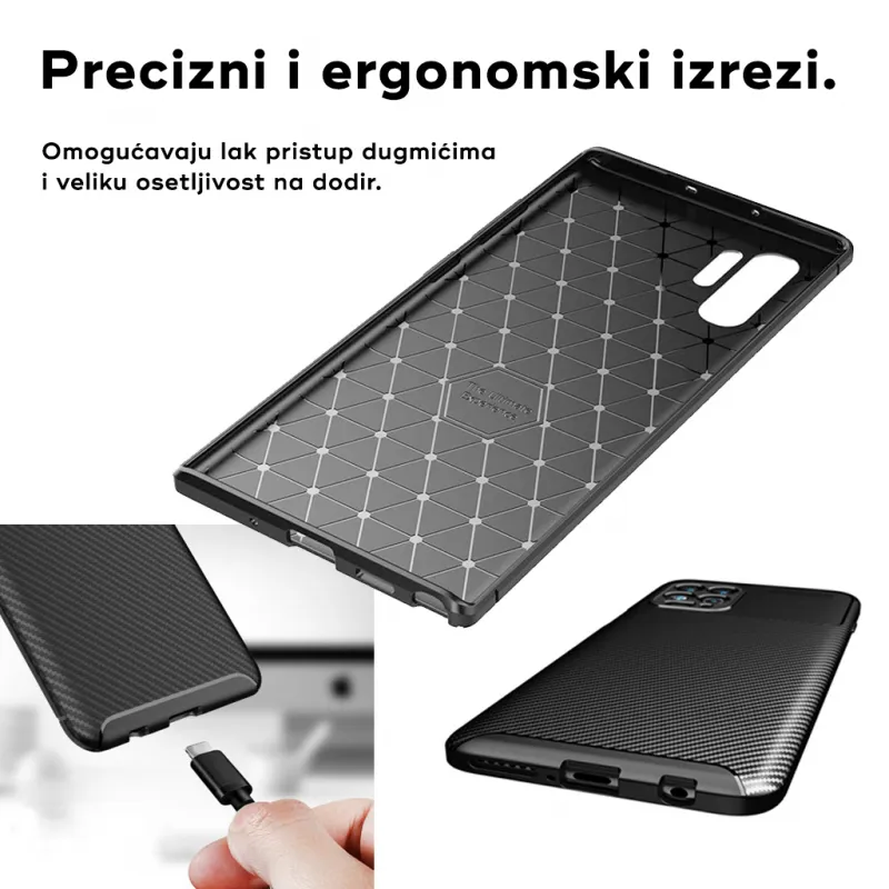 Maska Defender Carbon za Xiaomi Redmi Note 10 4G/Note 10s crna