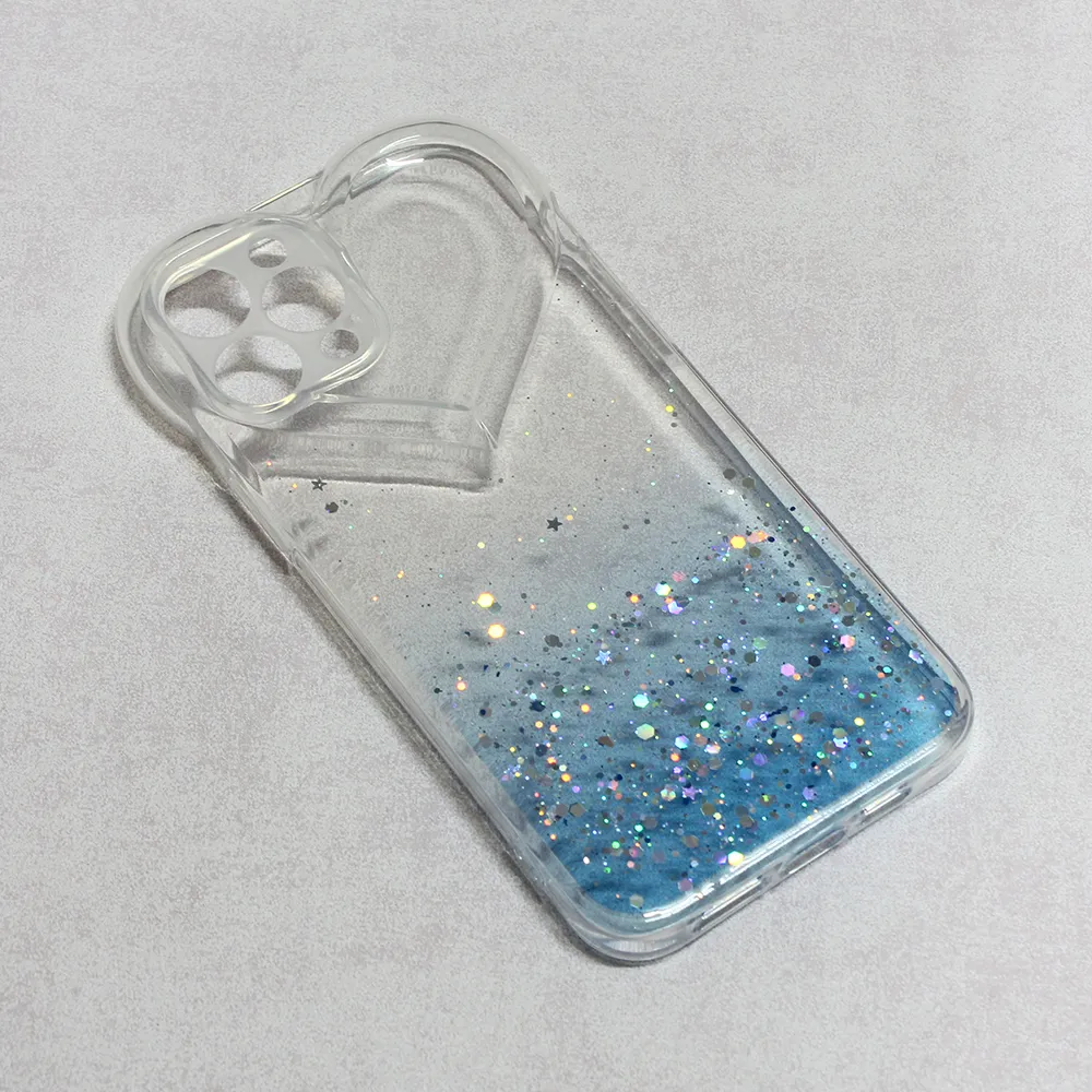 Maska Heart Glitter za iPhone 12 Pro Max 6.7 plava