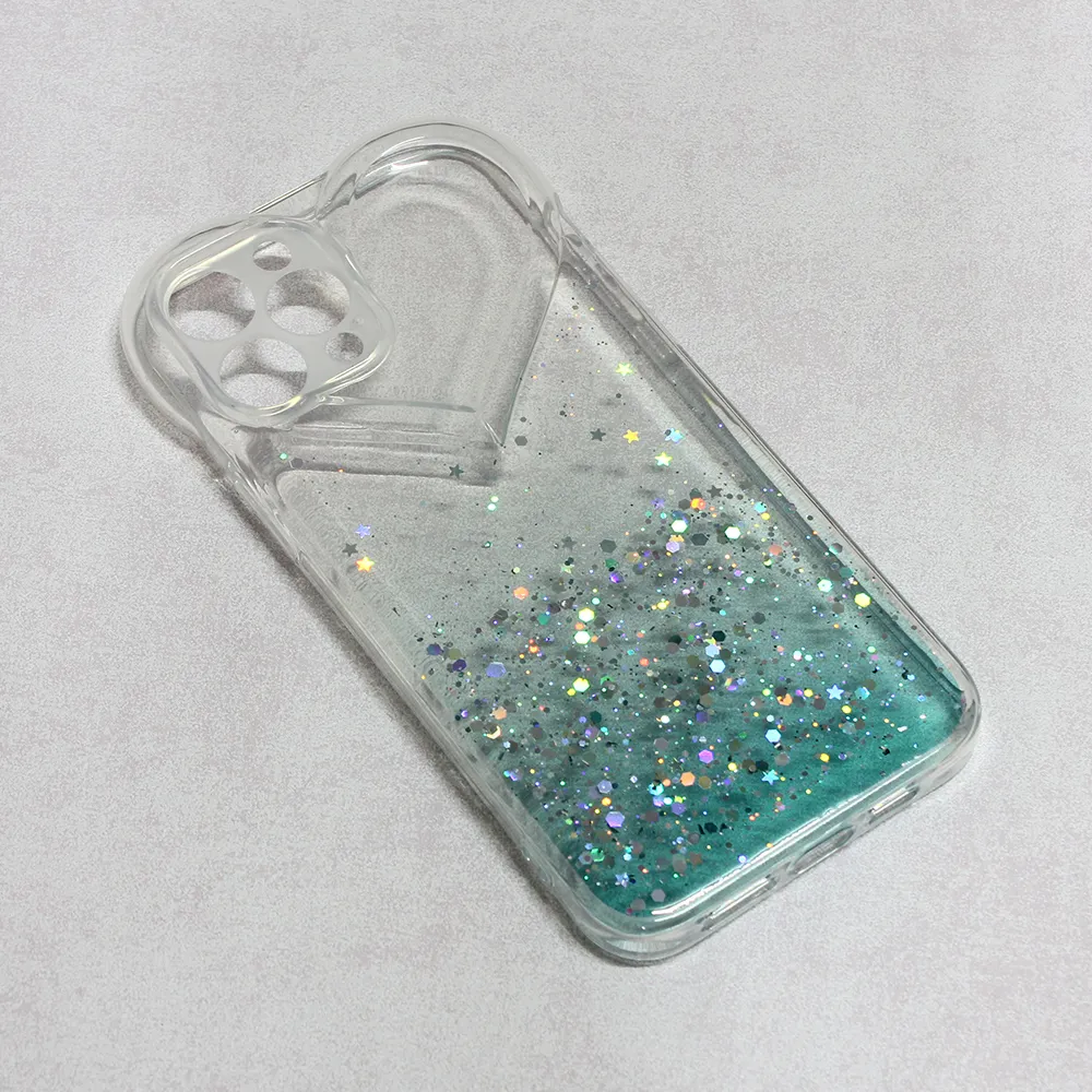 Maska Heart Glitter za iPhone 12 Pro Max 6.7 mint