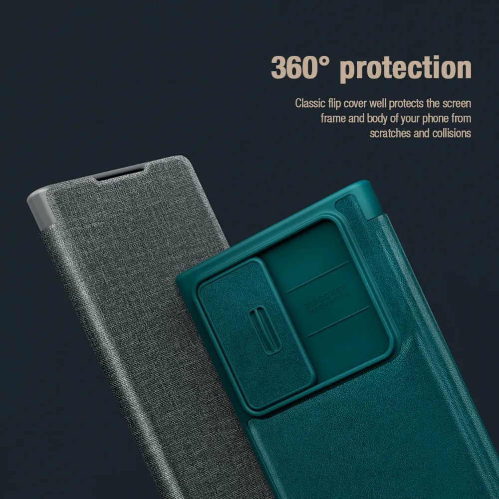 Maska Nillkin Qin Pro Leather za Samsung S908B Galaxy S22 Ultra 5G crna