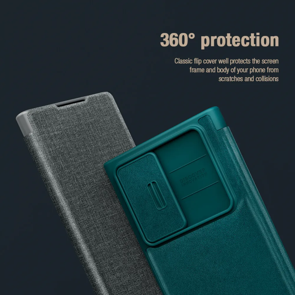 Maska Nillkin Qin Pro Leather za Samsung S908B Galaxy S22 Ultra 5G zelena