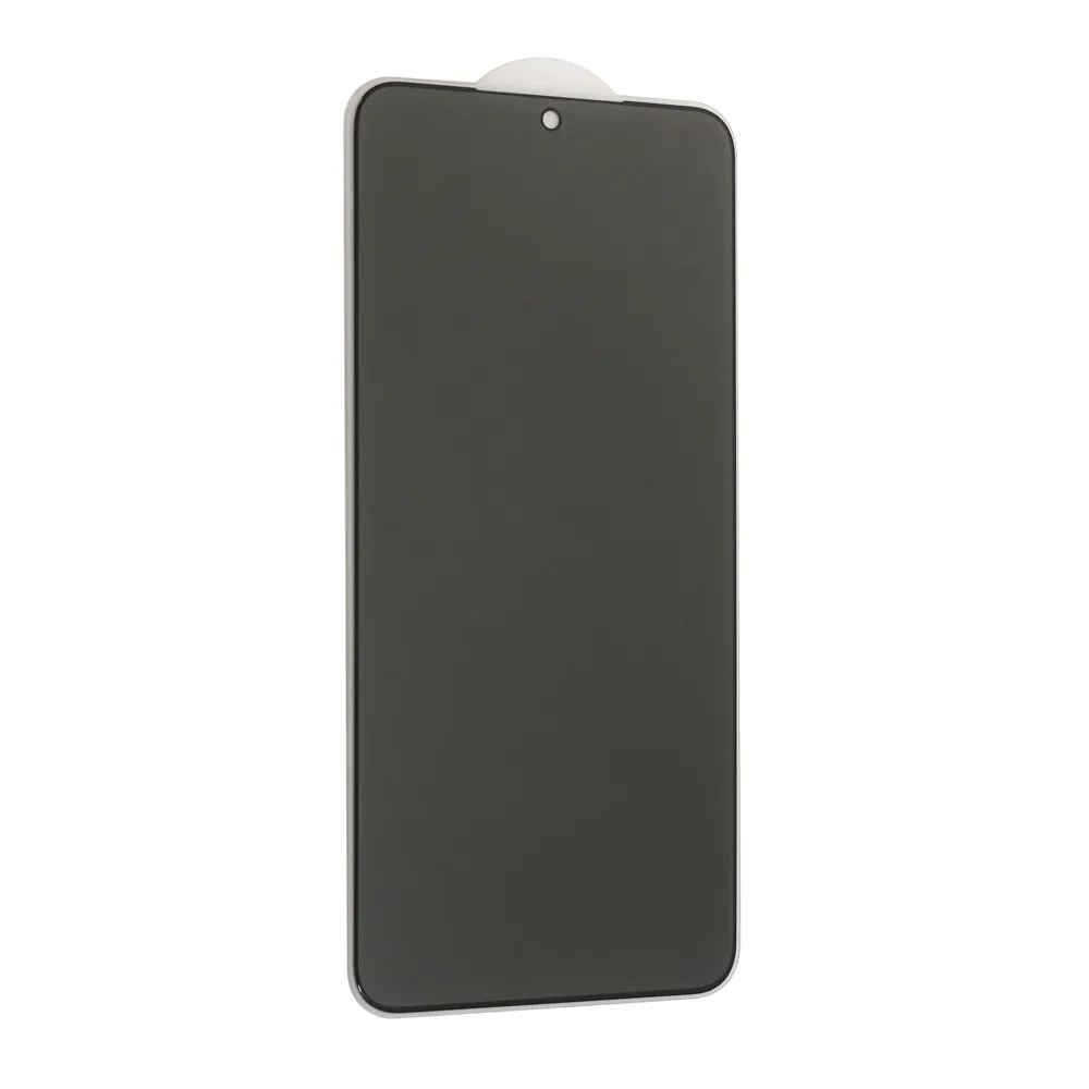 Zastitno staklo Privacy 2.5D full glue za Samsung S901B Galaxy S22 5G crni (fingerprint unlock)