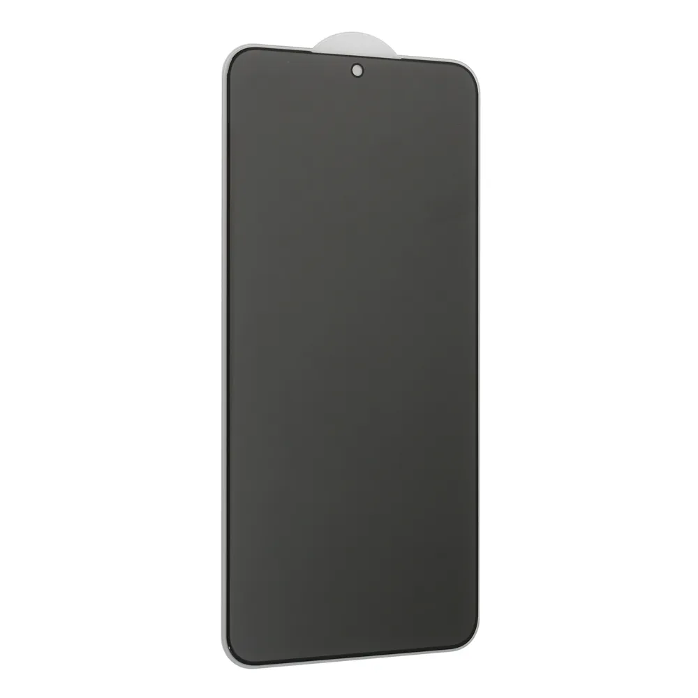 Zastitno staklo Privacy 2.5D full glue za Samsung S906B Galaxy S22 Plus 5G crni (fingerprint unlock)