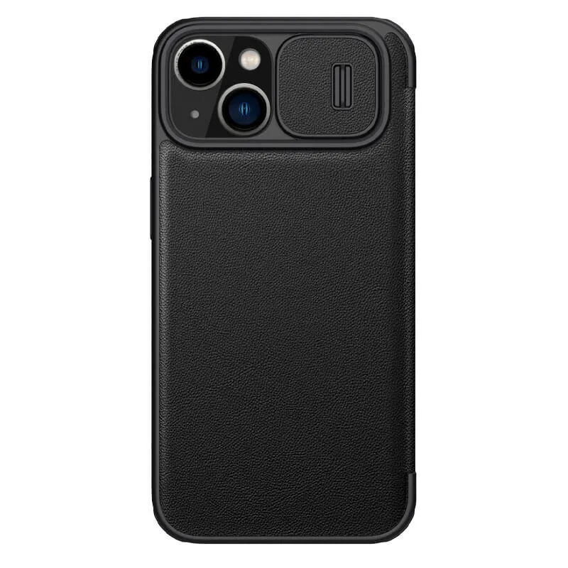Maska Nillkin Qin Pro (plain leather) za iPhone 14 Plus 6.7 crna