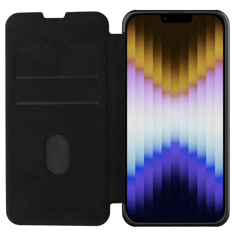 Maska Nillkin Qin Pro (plain leather) za iPhone 14 Plus 6.7 crna