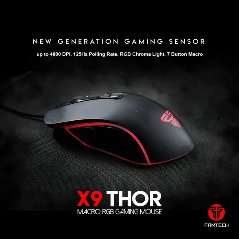 Mis Gaming Fantech X9 Thor crni