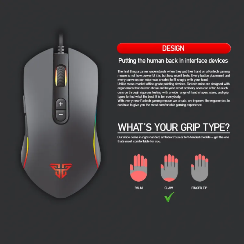 Mis Gaming Fantech X9 Thor crni