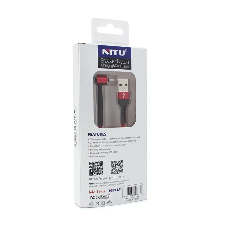 Data kabl NITU UC043 iPhone lightning crveni 1m