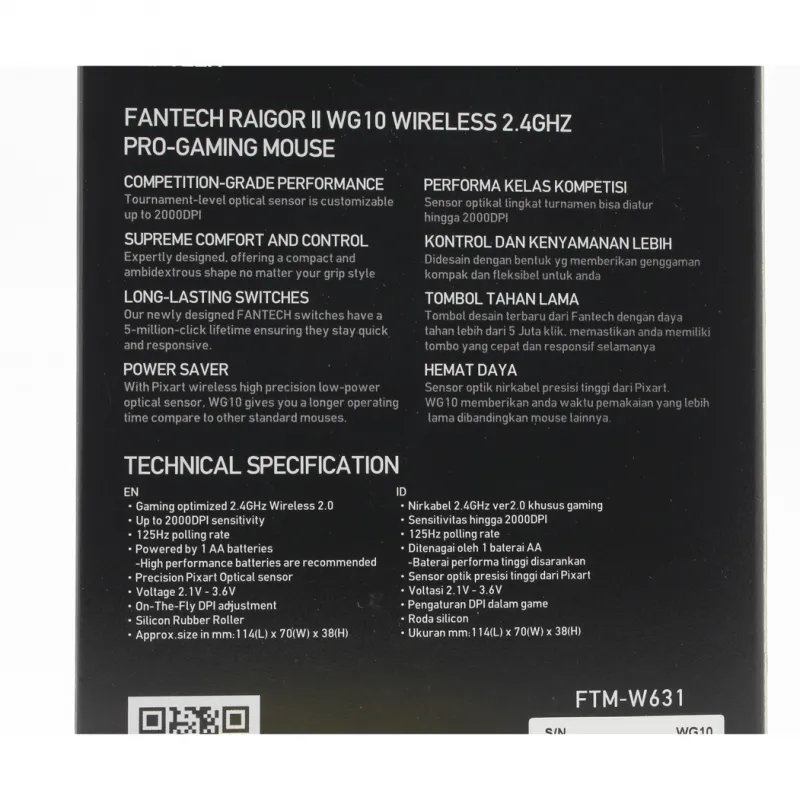 Mis Wireless Fantech WG10 Raigor II crni
