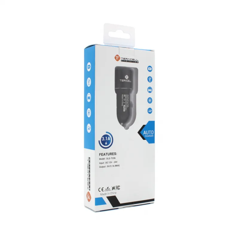 Auto punjac Teracell Evolution TC-06 2xUSB 3.1A sa micro USB kablom