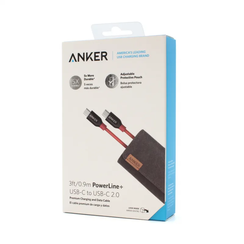 Data kabl ANKER A8187 PD crveni 0.9m