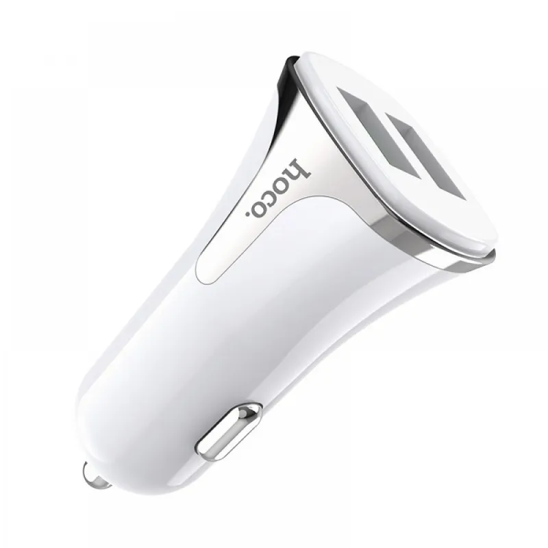 Auto punjac HOCO Z31 QC3.0 2xUSB sa micro USB kablom beli