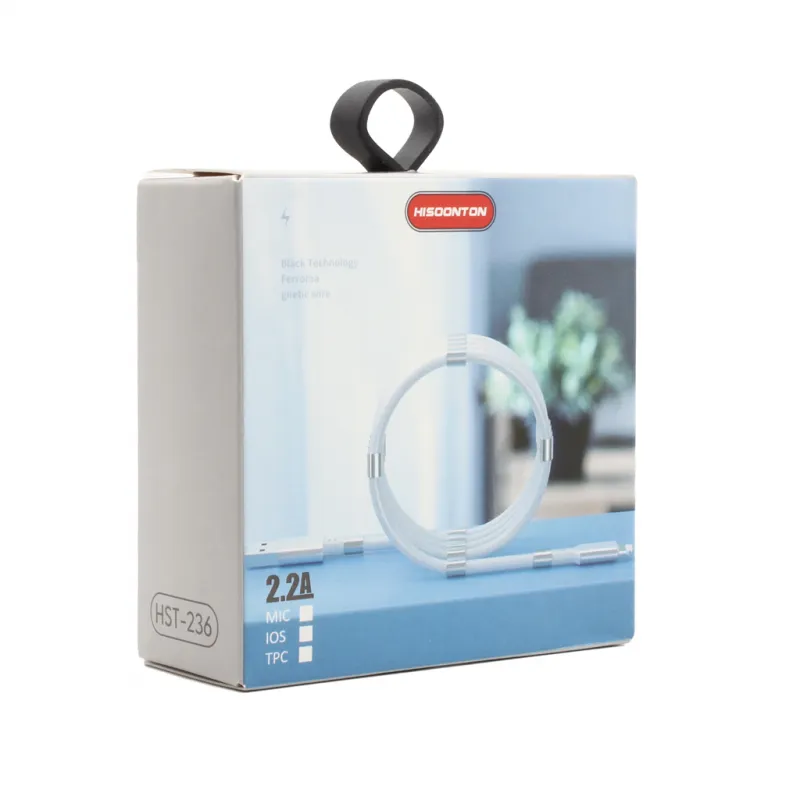 Data kabl magnet micro USB beli