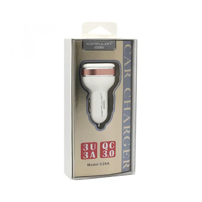 Auto punjac KONFULON C28A 3xUSB QC 3.0 18W