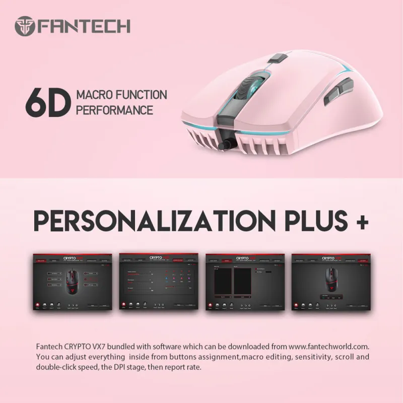 Mis Gaming Fantech VX7 Crypto Sakura
