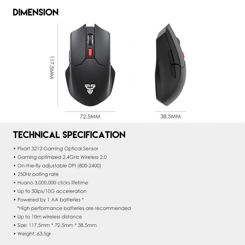 Mis Wireless Fantech WG11 Cruiser space edition