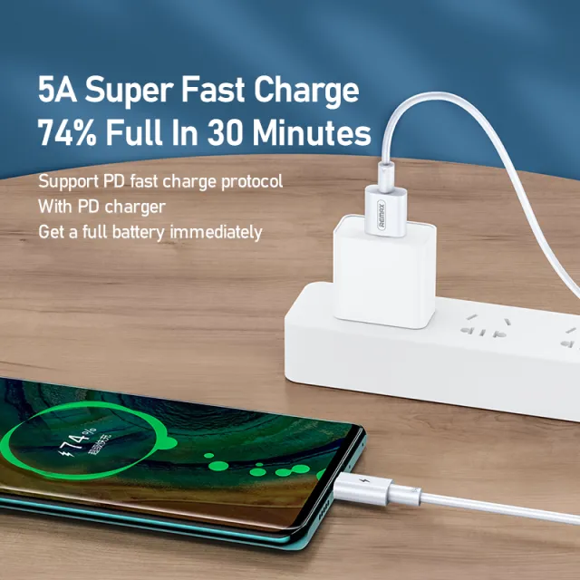 Data kabl REMAX RC-175c 100W PD Fast-charging Type C na Type C beli