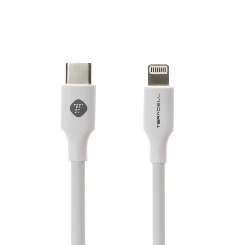 Data kabl Teracell Plus PD Type C za iPhone 11/12/13 lightning beli 1m