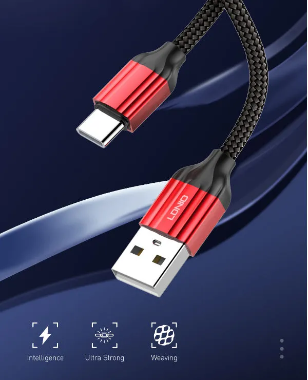 Data kabl LDNIO LS432 iPhone lightning sivi 2m