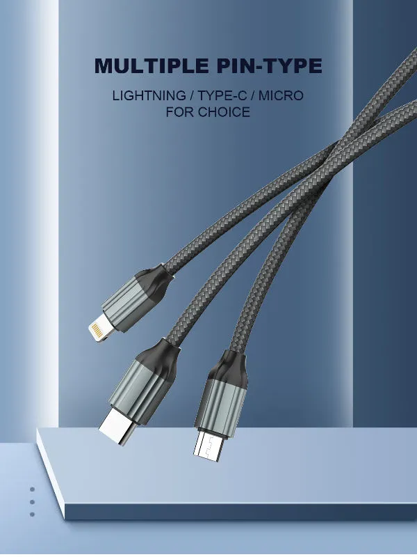 Data kabl LDNIO LS432 iPhone lightning sivi 2m