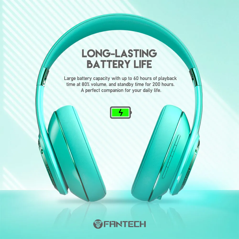 Bluetooth slusalice Fantech WH01 Mint Edition