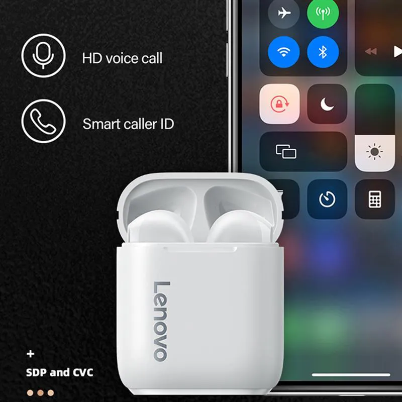 Bluetooth slusalice Lenovo LP2 Airpods crne HQ