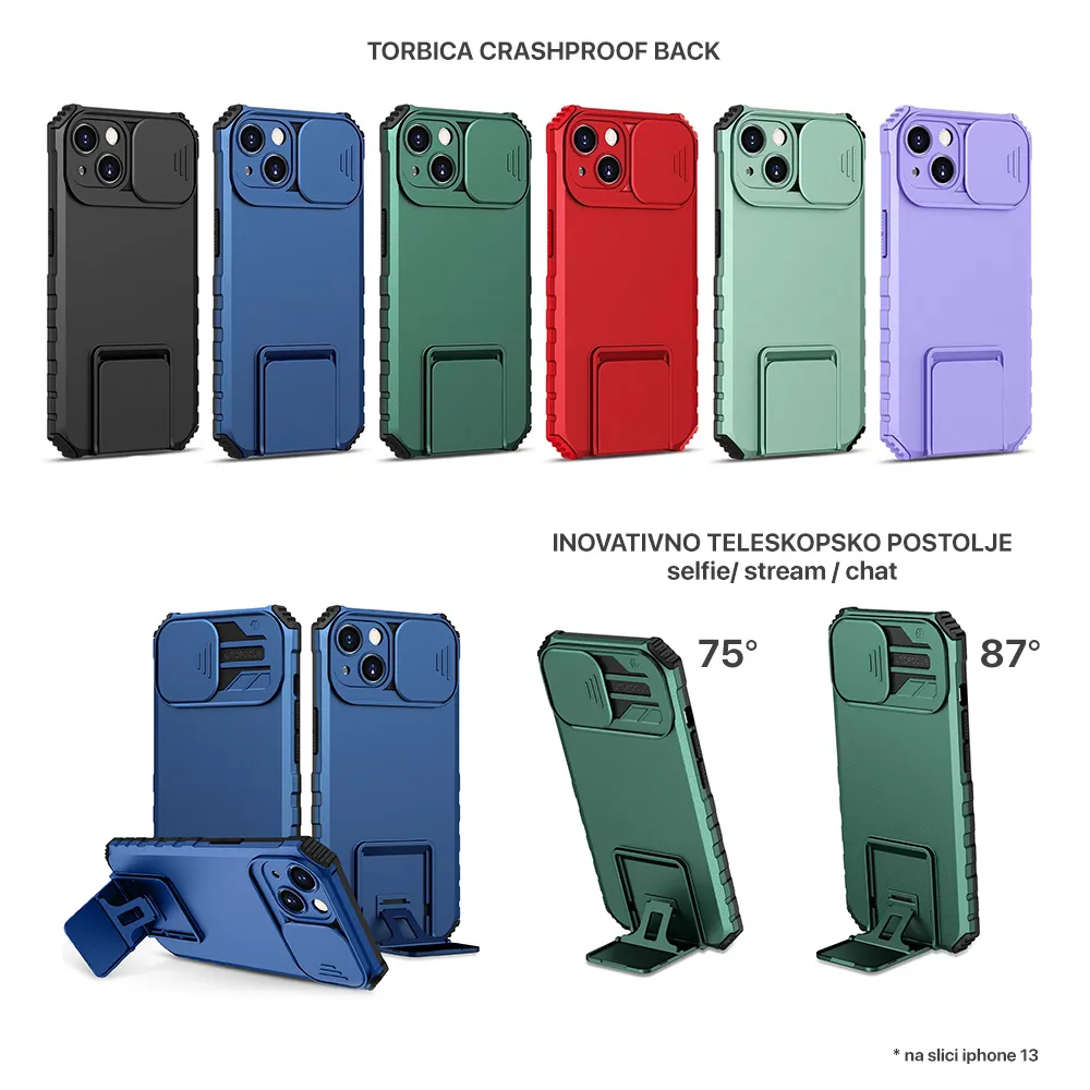 Maska Crashproof Back za Samsung A035G Galaxy A03 (EU) tamno plava
